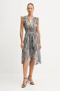 Morgan rochie culoarea gri, mini, evazati, RCOBA.F imagine