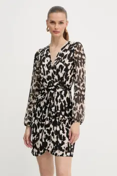 Morgan rochie culoarea maro, mini, evazati, RITA imagine