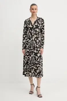 Morgan rochie culoarea negru, midi, evazati, RITALA imagine