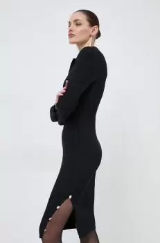 Morgan rochie culoarea negru, midi, mulata imagine