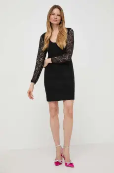 Morgan rochie culoarea negru, mini, drept imagine