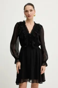 Morgan rochie culoarea negru, mini, evazati, RCATHY imagine