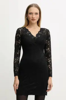 Morgan rochie culoarea negru, mini, evazati, RENEE imagine