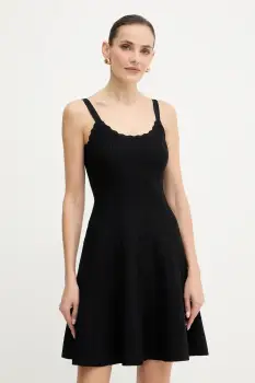 Morgan rochie culoarea negru, mini, evazati, RMFANNY imagine