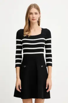 Morgan rochie culoarea negru, mini, evazati, RMPIA imagine