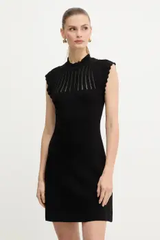 Morgan rochie culoarea negru, mini, evazati, RMSNOW imagine