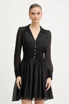 Morgan rochie culoarea negru, mini, evazati, ROPLAM imagine