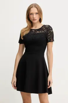 Morgan rochie culoarea negru, mini, evazati, RUBENA imagine