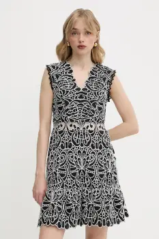 Morgan rochie culoarea negru, mini, evazati, RYLAC imagine