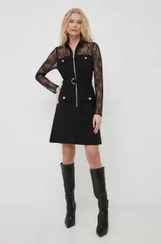 Morgan rochie culoarea negru, mini, mulata imagine