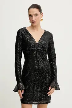 Morgan rochie culoarea negru, mini, mulata, RDISCO imagine