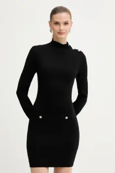 Morgan rochie culoarea negru, mini, mulata, RMAGIC imagine