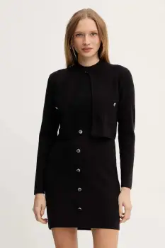 Morgan rochie culoarea negru, mini, mulata, RMCASSY imagine