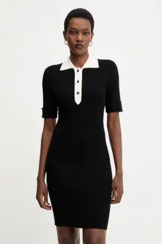 Morgan rochie culoarea negru, mini, mulata, RMIZO imagine