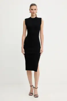 Morgan rochie culoarea negru, mini, mulata, RMLISEA imagine