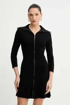 Morgan rochie culoarea negru, mini, mulata, RMVALA imagine