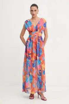 Morgan rochie culoarea portocaliu, maxi, evazati, RUPIL.F imagine