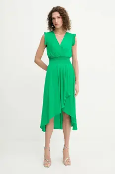 Morgan rochie culoarea rosu, midi, evazati, RWALLY imagine