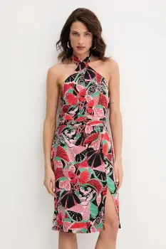 Morgan rochie culoarea rosu, mini, drept, ROJOY.F imagine