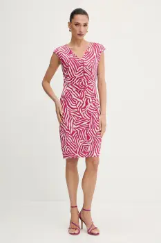 Morgan rochie culoarea roz, mini, drept, RNEIRO imagine