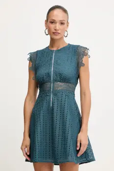 Morgan rochie culoarea turcoaz, mini, evazati, RUTILI imagine