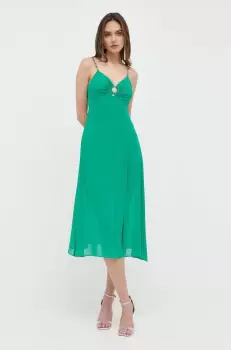 Morgan rochie culoarea verde, maxi, evazati imagine