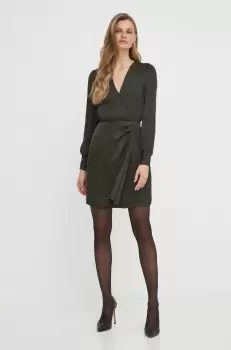 Morgan rochie culoarea verde, mini, evazati imagine