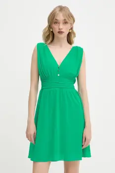 Morgan rochie culoarea verde, mini, evazati, RIA imagine