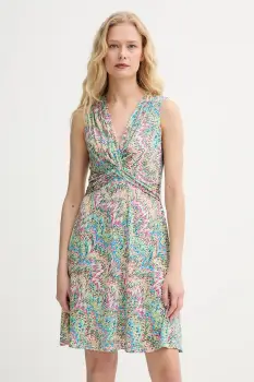 Morgan rochie culoarea verde, mini, evazati, RPOPP imagine