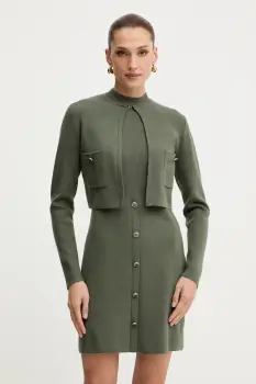 Morgan rochie culoarea verde, mini, mulata, RMCASSY imagine