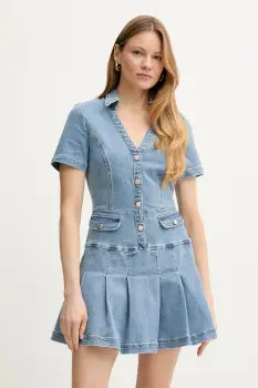 Morgan rochie jeans RTALA mini, evazati, RTALA imagine