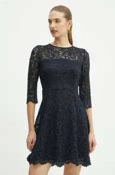 Morgan rochie RAMPLE culoarea albastru marin, mini, evazati, RAMPLE imagine