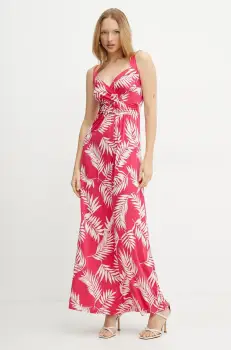 Morgan rochie RCAP culoarea roz, maxi, drept, RCAP imagine