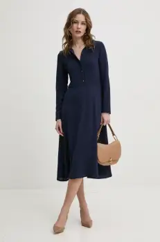 Morgan rochie RDINAR culoarea albastru marin, mini, evazati, RDINAR imagine