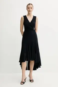 Morgan rochie REEL culoarea bleumarin, midi, evazata, REEL imagine