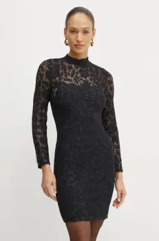 Morgan rochie REIGNE culoarea negru, mini, mulata, REIGNE imagine