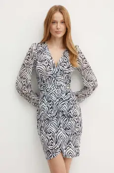 Morgan rochie RENNE culoarea negru, mini, mulata, RENNE imagine