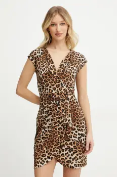 Morgan rochie RFAUVE culoarea maro, mini, drept, RFAUVE imagine