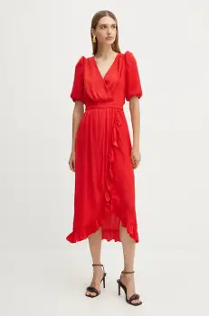 Morgan rochie RIALY culoarea rosu, maxi, evazati, RIALY imagine