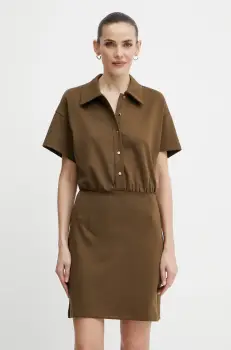 Morgan rochie RINOL culoarea maro, mini, evazati, RINOL imagine