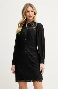 Morgan rochie RISLO culoarea negru, mini, drept, RISLO imagine