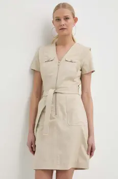 Morgan rochie RISTI culoarea bej, mini, mulata, RISTI imagine