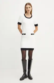 Morgan rochie RMACHA culoarea alb, mini, mulata, RMACHA imagine