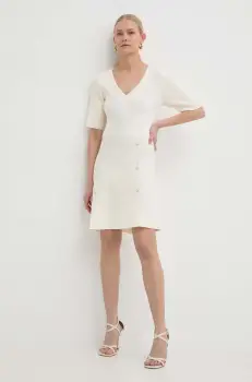 Morgan rochie RMALICE culoarea bej, mini, evazati, RMALICE imagine