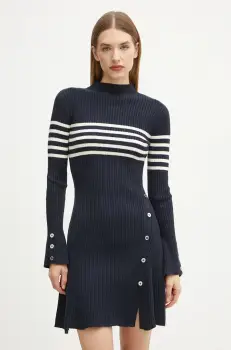 Morgan rochie RMALONE culoarea albastru marin, mini, evazati, RMALONE imagine