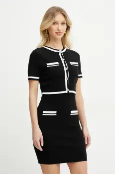 Morgan rochie RMBIBI culoarea negru, mini, mulata, RMBIBI imagine