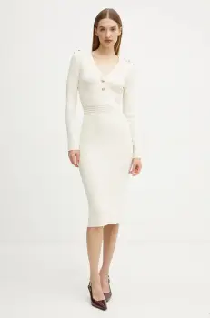 Morgan rochie RMBROOK culoarea bej, midi, mulata, RMBROOK imagine