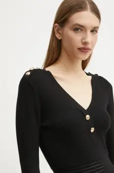 Morgan rochie RMBROOK culoarea negru, midi, mulata, RMBROOK imagine