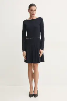 Morgan rochie RMCLO culoarea bleumarin, mini, evazati, RMCLO imagine