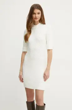 Morgan rochie RMCOURT culoarea bej, mini, mulata, RMCOURT imagine